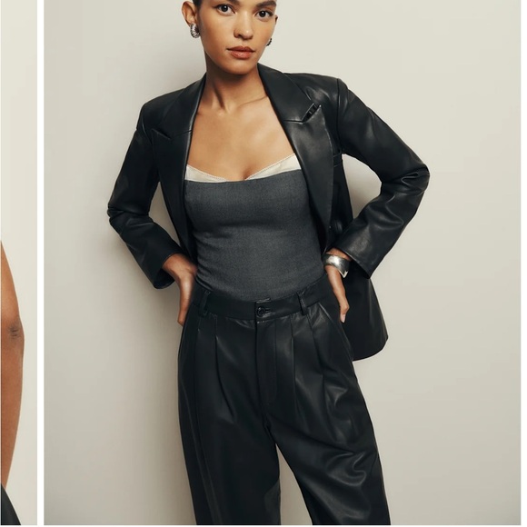 Reformation Tops - 💯 SILK!  Melanie gray corset top